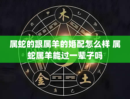属蛇的跟属羊的婚配怎么样 属蛇属羊能过一辈子吗