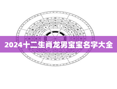 2024十二生肖龙男宝宝名字大全