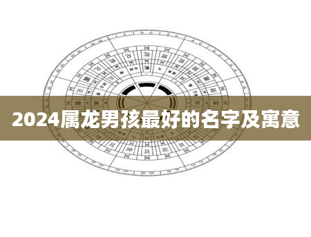 2024属龙男孩最好的名字及寓意