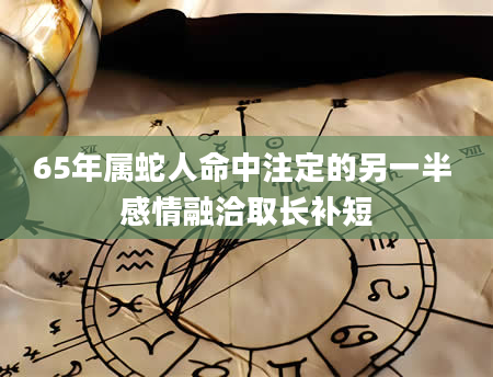 65年属蛇人命中注定的另一半 感情融洽取长补短
