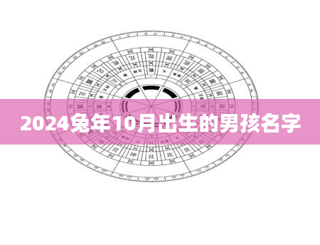 2024兔年10月出生的男孩名字