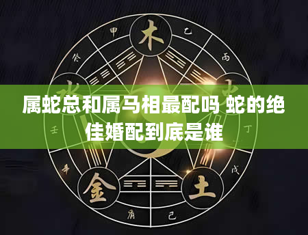 属蛇总和属马相最配吗 蛇的绝佳婚配到底是谁