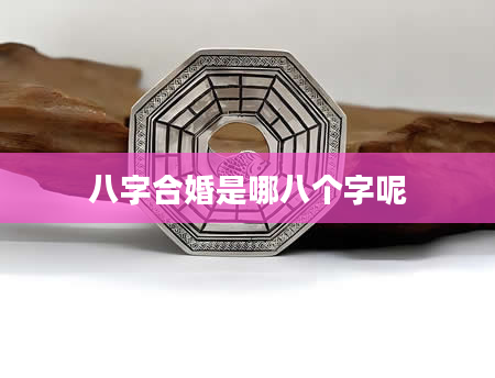 八字合婚是哪八个字呢