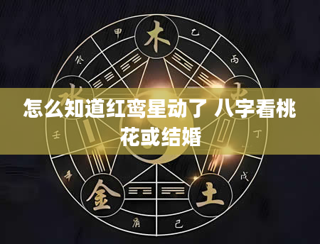 怎么知道红鸾星动了 八字看桃花或结婚