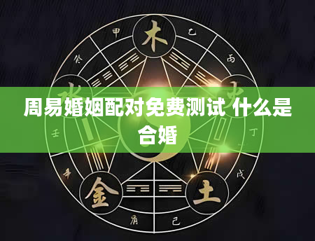 周易婚姻配对免费测试 什么是合婚
