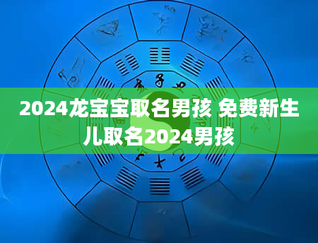 2024龙宝宝取名男孩 免费新生儿取名2024男孩