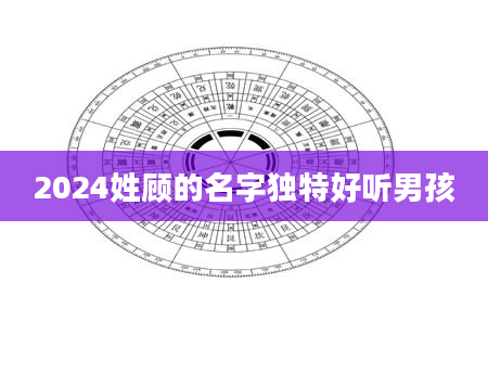 2024姓顾的名字独特好听男孩