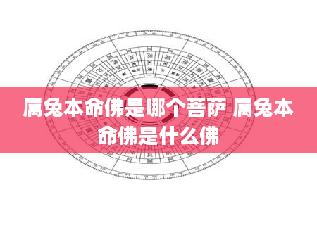属兔本命佛是哪个菩萨 属兔本命佛是什么佛