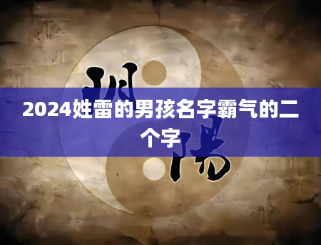 2024姓雷的男孩名字霸气的二个字