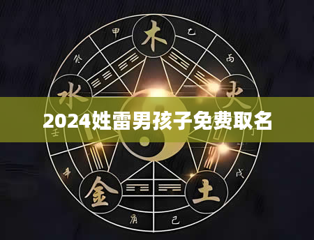 2024姓雷男孩子免费取名