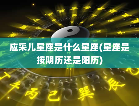 应采儿星座是什么星座(星座是按阴历还是阳历)