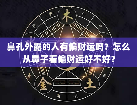 鼻孔外露的人有偏财运吗？怎么从鼻子看偏财运好不好？