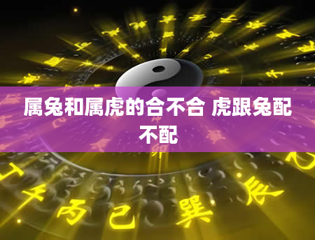属兔和属虎的合不合 虎跟兔配不配