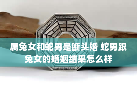 属兔女和蛇男是断头婚 蛇男跟兔女的婚姻结果怎么样