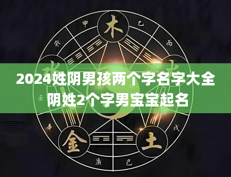 2024姓阴男孩两个字名字大全 阴姓2个字男宝宝起名