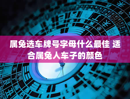 属兔选车牌号字母什么最佳 适合属兔人车子的颜色