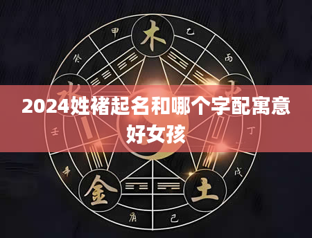 2024姓褚起名和哪个字配寓意好女孩