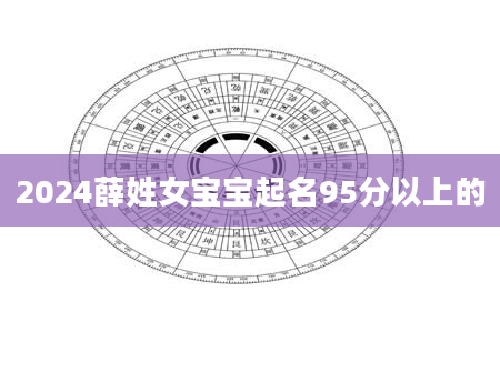 2024薛姓女宝宝起名95分以上的