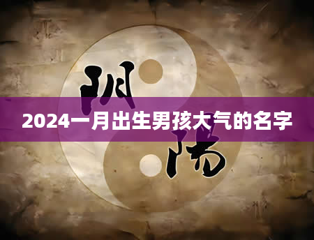 2024一月出生男孩大气的名字