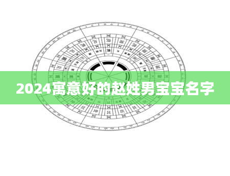 2024寓意好的赵姓男宝宝名字