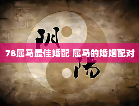 78属马最佳婚配 属马的婚姻配对