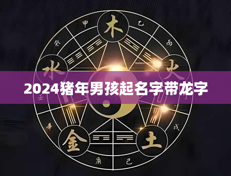 2024猪年男孩起名字带龙字