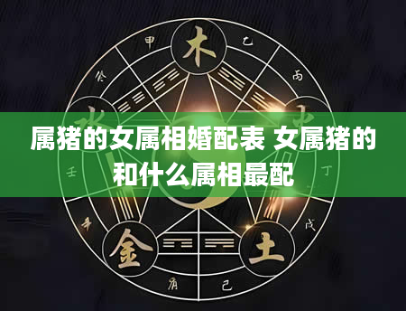 属猪的女属相婚配表 女属猪的和什么属相最配