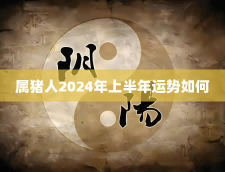 属猪人2024年上半年运势如何