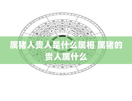 属猪人贵人是什么属相 属猪的贵人属什么