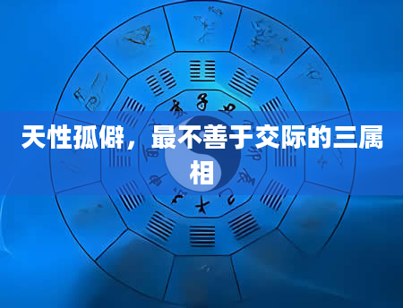 天性孤僻，最不善于交际的三属相