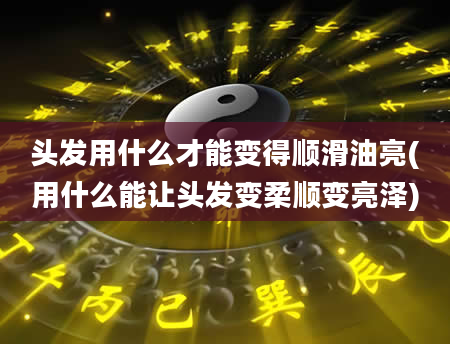 头发用什么才能变得顺滑油亮(用什么能让头发变柔顺变亮泽)