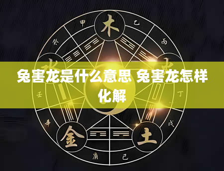 兔害龙是什么意思 兔害龙怎样化解