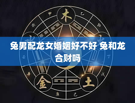 兔男配龙女婚姻好不好 兔和龙合财吗