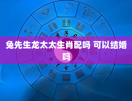 兔先生龙太太生肖配吗 可以结婚吗