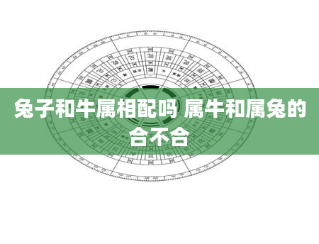 兔子和牛属相配吗 属牛和属兔的合不合