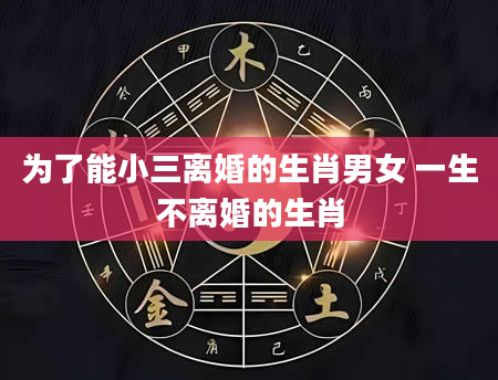 为了能小三离婚的生肖男女 一生不离婚的生肖