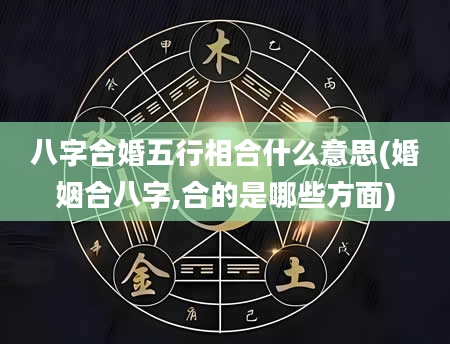 八字合婚五行相合什么意思(婚姻合八字,合的是哪些方面)