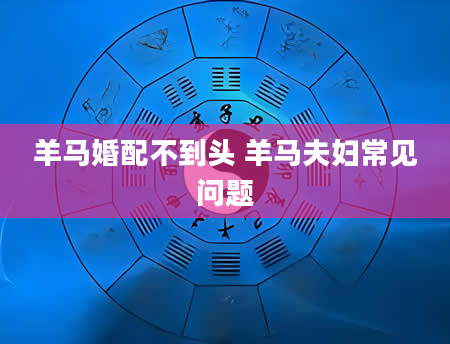 羊马婚配不到头 羊马夫妇常见问题