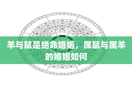 羊与鼠是绝命婚姻，属鼠与属羊的婚姻如何