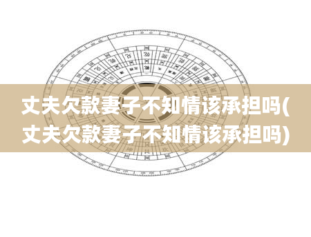 丈夫欠款妻子不知情该承担吗(丈夫欠款妻子不知情该承担吗)