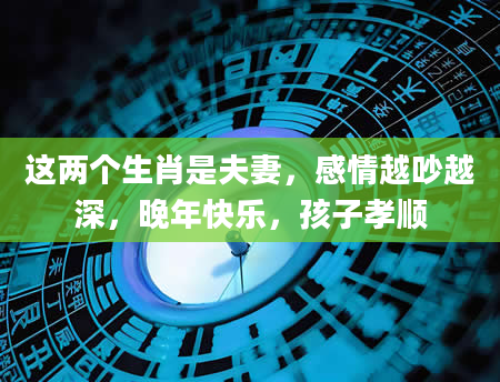 这两个生肖是夫妻，感情越吵越深，晚年快乐，孩子孝顺