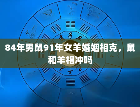 84年男鼠91年女羊婚姻相克，鼠和羊相冲吗