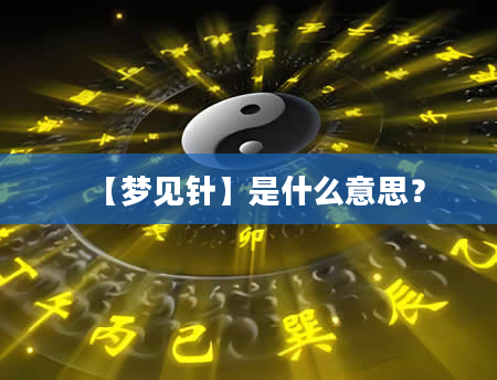 【梦见针】是什么意思？