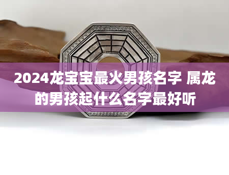 2024龙宝宝最火男孩名字 属龙的男孩起什么名字最好听