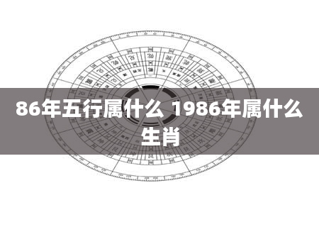 86年五行属什么 1986年属什么生肖