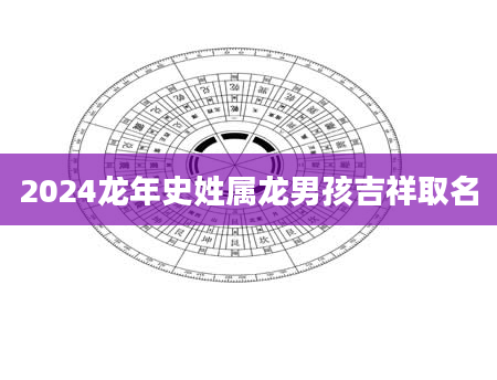 2024龙年史姓属龙男孩吉祥取名