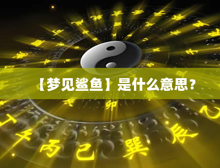 【梦见鲨鱼】是什么意思？