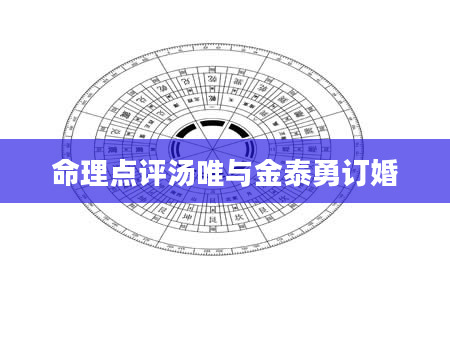 命理点评汤唯与金泰勇订婚