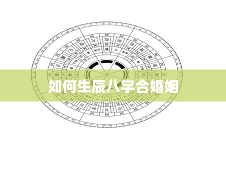 如何生辰八字合婚姻
