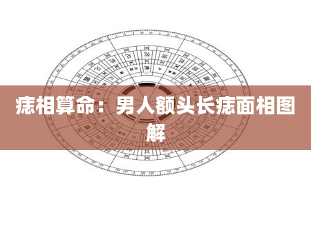 痣相算命：男人额头长痣面相图解